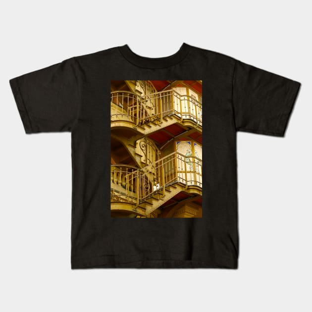 Up And Up In Paris Kids T-Shirt by AlexaZari